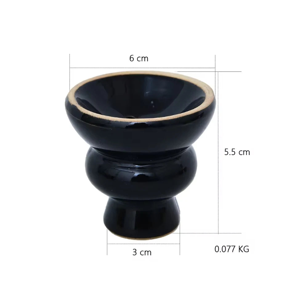 Arabian Hookah Set with Glass Base & Ceramic Bowl